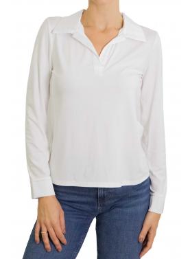Maglia con colletto tinta unita 
